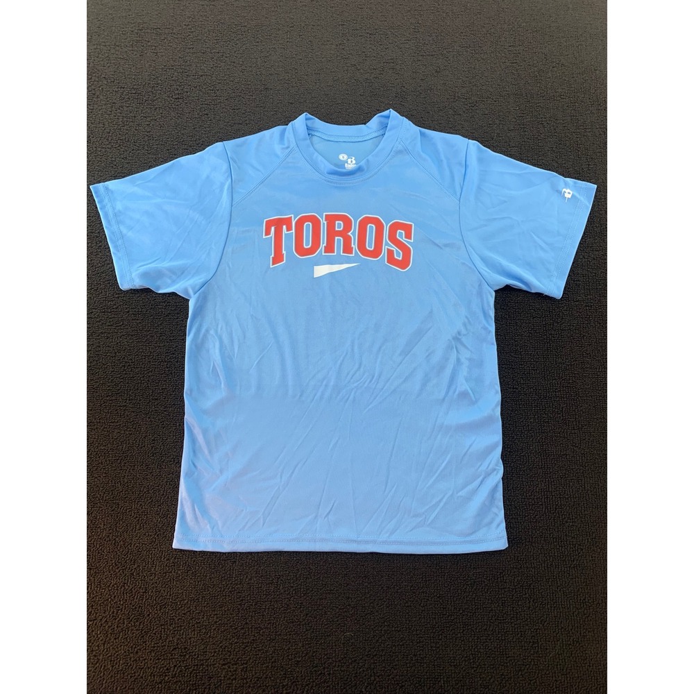 Youth Badger Sport Toros Athletic T Shirt Light Blue Size S‎ Short Sleeve